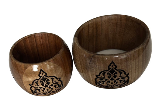 WOODEN BRACELET. "MAM&ME". 2 in 1.